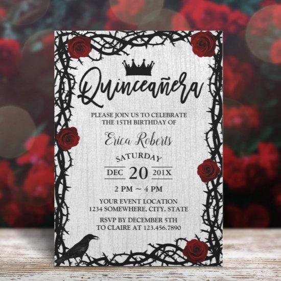 Quinceanera Rose Thorn Elegant Fairy Tale Birthday