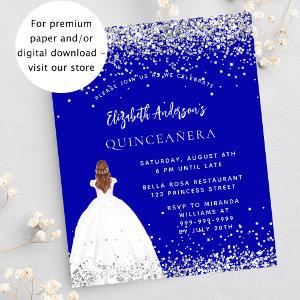 Quinceanera royal blue dress budget