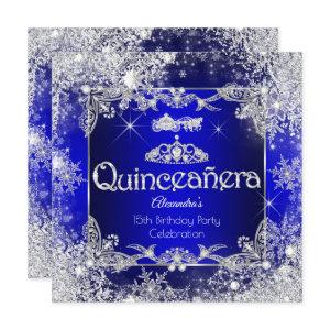 Quinceanera Royal Blue Fairytale Winter Wonderland