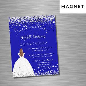 Quinceanera royal blue glitter dress luxury magnetic