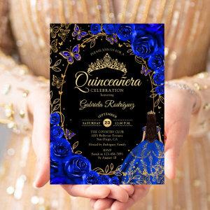 Quinceanera Royal Blue Gold Black