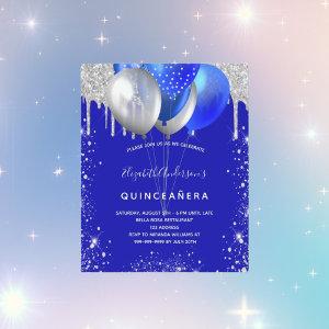 Quinceanera royal blue silver budget  flyer