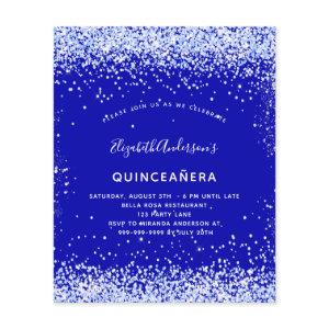 Quinceanera royal blue white budget  flyer