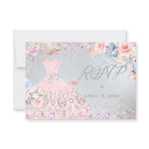 Quinceanera RSVP Blush Pin Glitter Gown