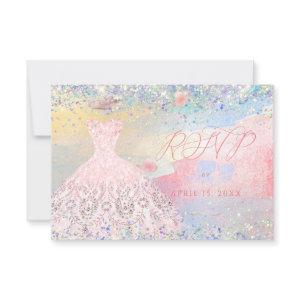 Quinceanera RSVP Blush Pink Glitter Gown