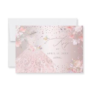 Quinceanera RSVP Blush Pink Gown Sweet Peas