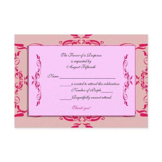 Quinceanera RSVP Card