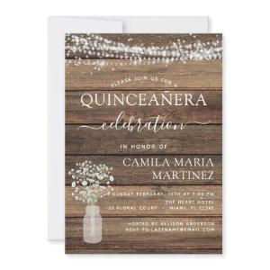 Quinceanera Rustic Baby's Breath Farmhouse Lights