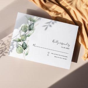 Quinceanera Rustic Eucalyptus 15th Birthday RSVP Card