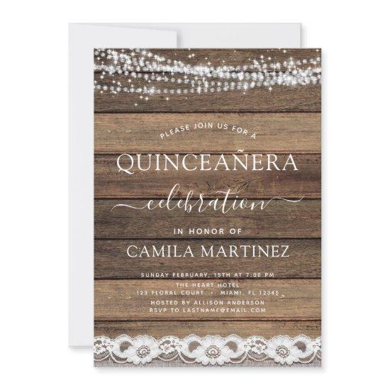 Quinceanera Rustic Farmhouse Lace
