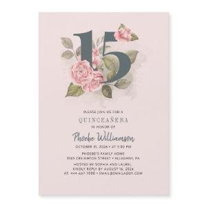 Quinceanera Rustic Floral 15th Birthday Magnetic