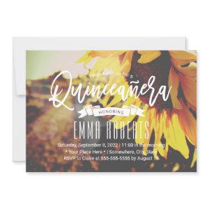 Quinceanera Rustic Sunflower Girl 15th Birthday