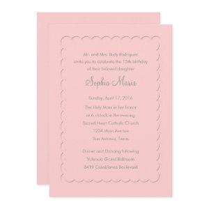 Quinceanera Scallop Change Pink to Any Color