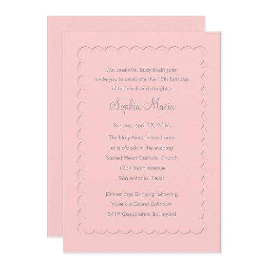 Quinceanera Scallop Change Pink to Any Color