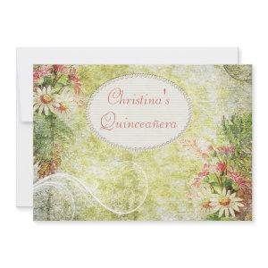 Quinceañera Shabby Chic Daisy & Wildflowers