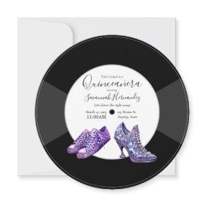 Quinceañera Shoes Vinyl Record Photo Purple