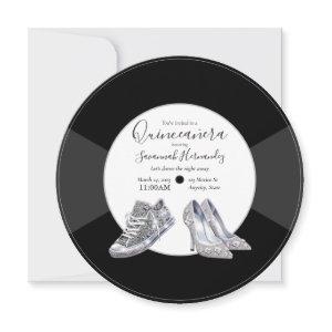 Quinceañera Shoes Vinyl Record Photo Silver
