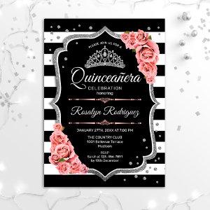 Quinceanera - Silver Black Blush Pink