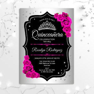 Quinceanera - Silver Black Pink