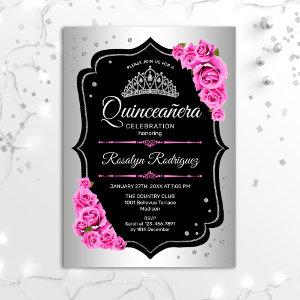 Quinceanera - Silver Black Pink