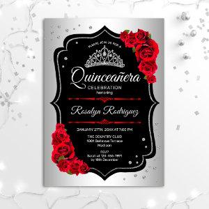 Quinceanera - Silver Black Red