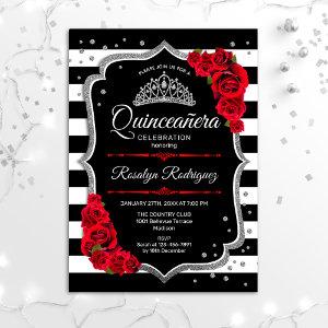 Quinceanera - Silver Black Red