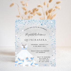 Quinceanera silver blue winter  budget flyer