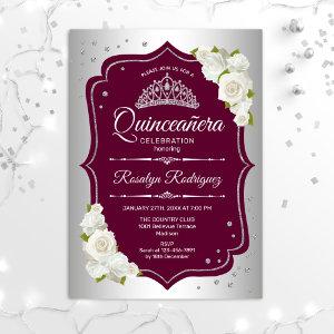 Quinceanera - Silver Burgundy