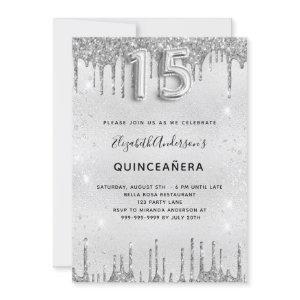 Quinceanera silver glitter elegant