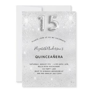 Quinceanera silver glitter elegant