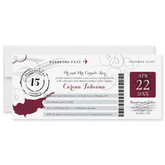 Quinceanera Silver Gray and Burgundy CYPRUS