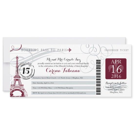 Quinceanera Silver Gray and Burgundy | Paris