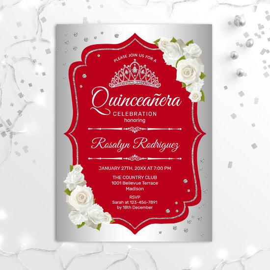 Quinceanera - Silver Red
