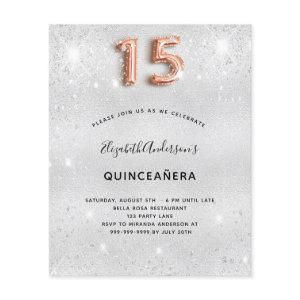 Quinceanera silver rose gold