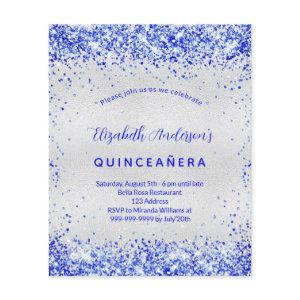 Quinceanera silver royal blue budget  flyer