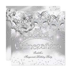 Quinceanera Silver Sparkle Masquerade Party 2