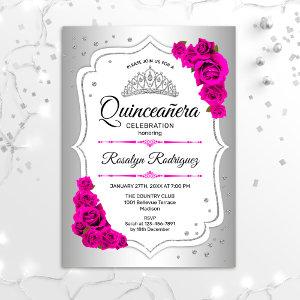 Quinceanera - Silver White Pink