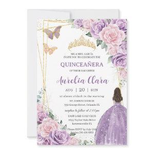 Quinceañera Soft Purple Lilac Pink Floral Princess
