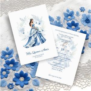 Quinceañera Sophisticated Blue Floral Garland