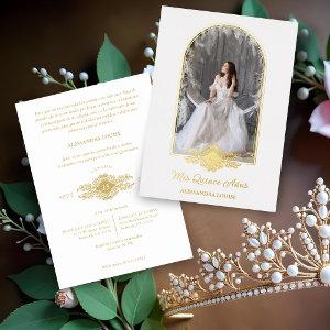 Quinceañera Spanish Fancy Golden Arch Effect Photo Foil
