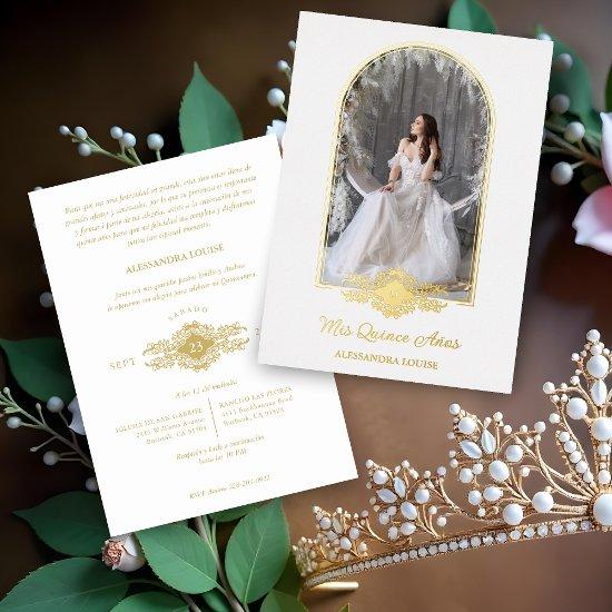 Quinceañera Spanish Fancy Golden Arch Effect Photo Foil