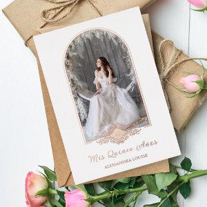 Quinceañera Spanish Fancy Rose Gold Arch Photo Foil