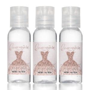 Quinceañera, Sparkle Gown, Faux Rose Gold Hand Sanitizer