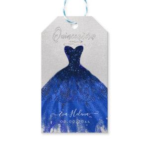 Quinceañera , Sparkle Gown, Navy Blue Gift Tags