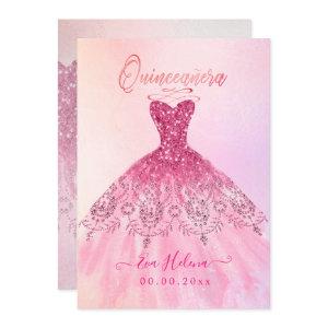 Quinceañera , Sparkle Gown, Pink Cherry Ombre