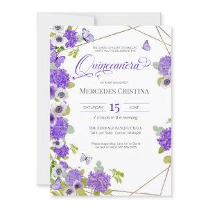 Quinceañera spring garden floral butterfly party i