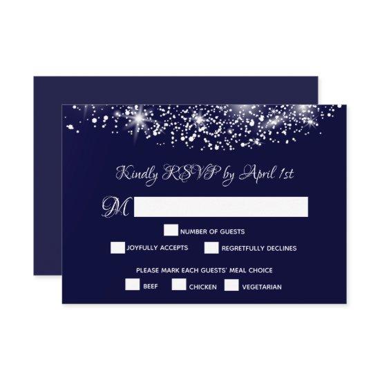 Quinceañera Starry Night Sky RSVP Card