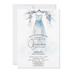 Quinceañera | Stunning Blue Floral Gown