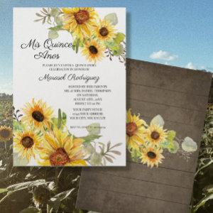 Quinceanera Sunflower Fall Floral Birthday Party