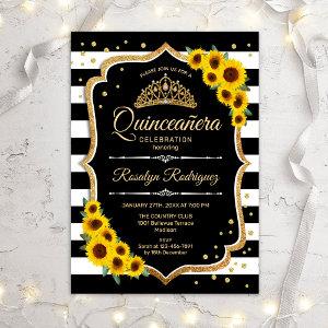 Quinceanera -  Sunflowers Stripes